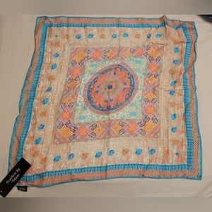 Feathers By Tolani Boho-style Square Scarf